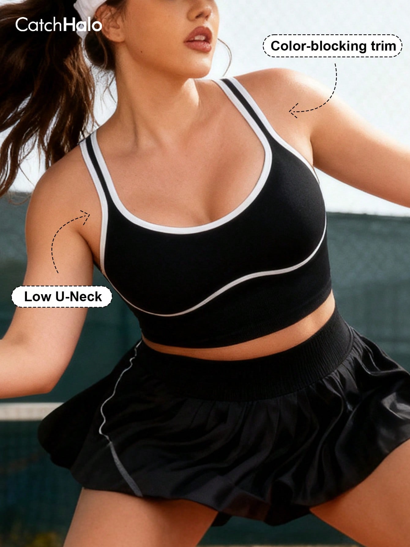 Sports Bra Racerback - حمالة صدر نسائية بمقاسات كبيرة بدون
